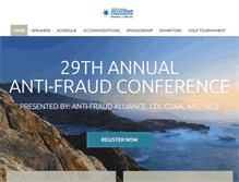 Tablet Screenshot of annualantifraudconference.com